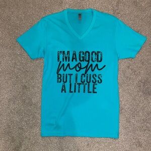 Next Level Apparel Turquoise Women’s V-neck Tee